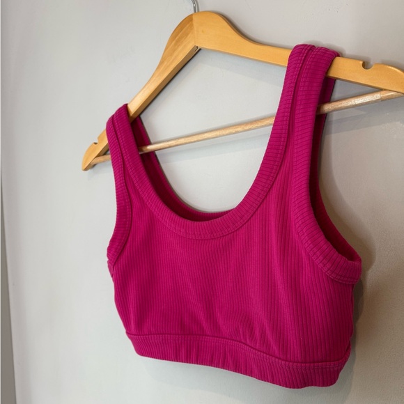 Alo Yoga Wellness Sports Bra Hot Pink Fuchsia - Picture 3 of 7